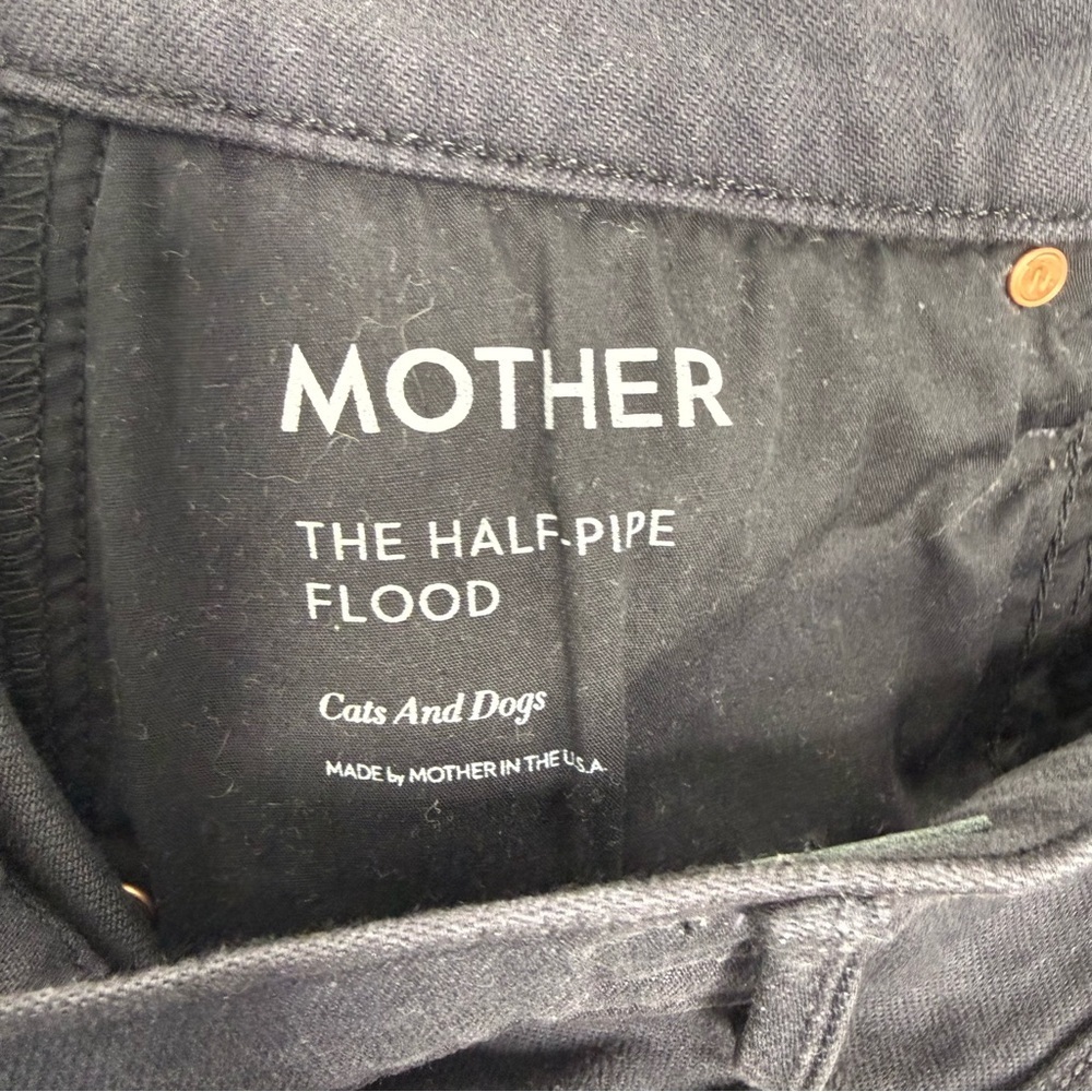 MOTHER NWT The Half Pipe Flood Black Barrel Jeans - Picture 10 of 11